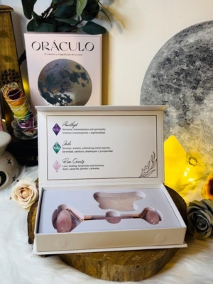 RODILLO GUA SHA CUARZO ROSA