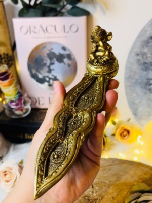 QUEMADOR DE INCIENSO GANESHA DORADO