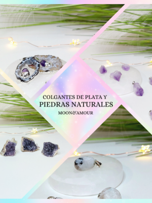 Colgantes de plata y piedras naturales