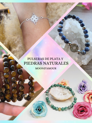 Pulsera de Plata y Piedras Naturales