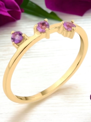 ANILLO DE PLATA CON AMATISTA