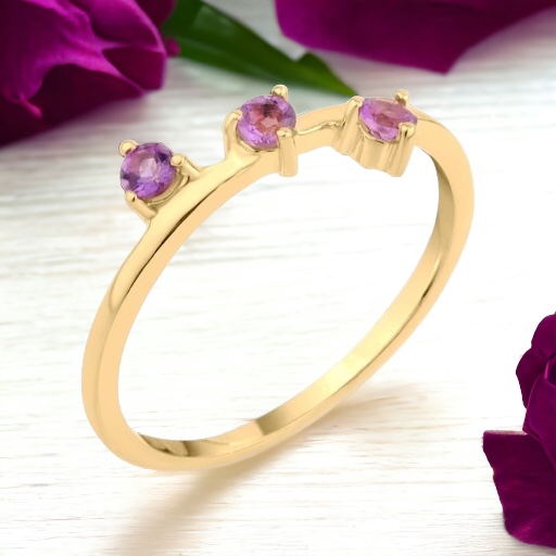 ANILLO DE PLATA CON AMATISTA