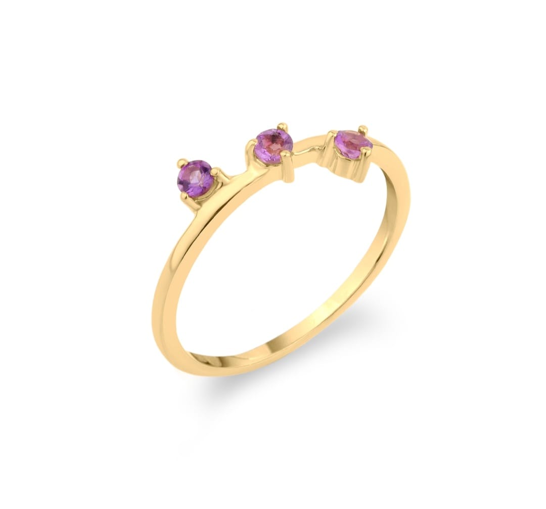 ANILLO DE PLATA CON AMATISTA - Imagen 4