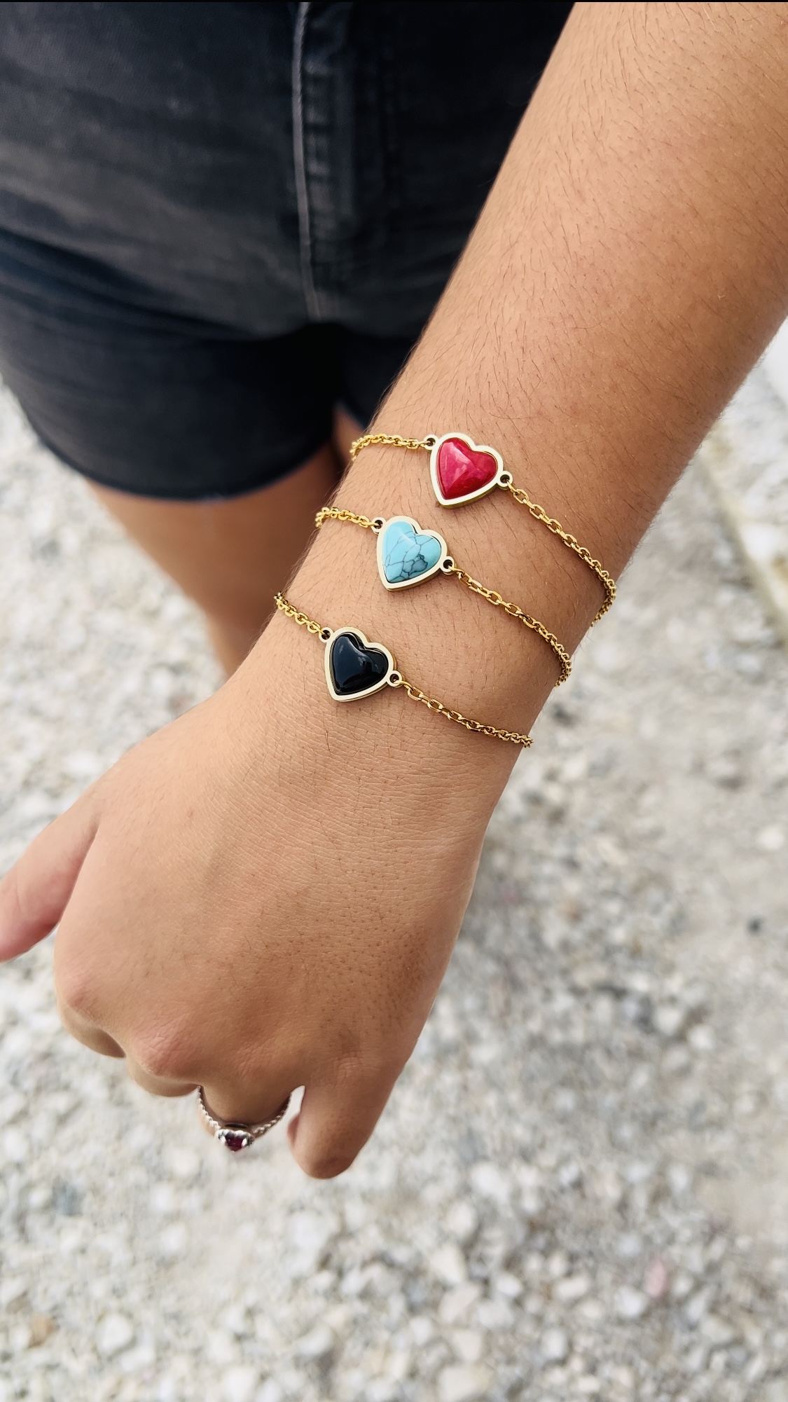 PULSERA CORAZON PIEDRAS ENERGÉTICAS - Imagen 2