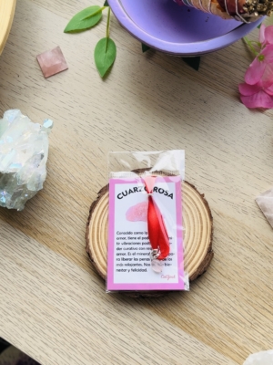 PULSERA ROJA CUARZO ROSA