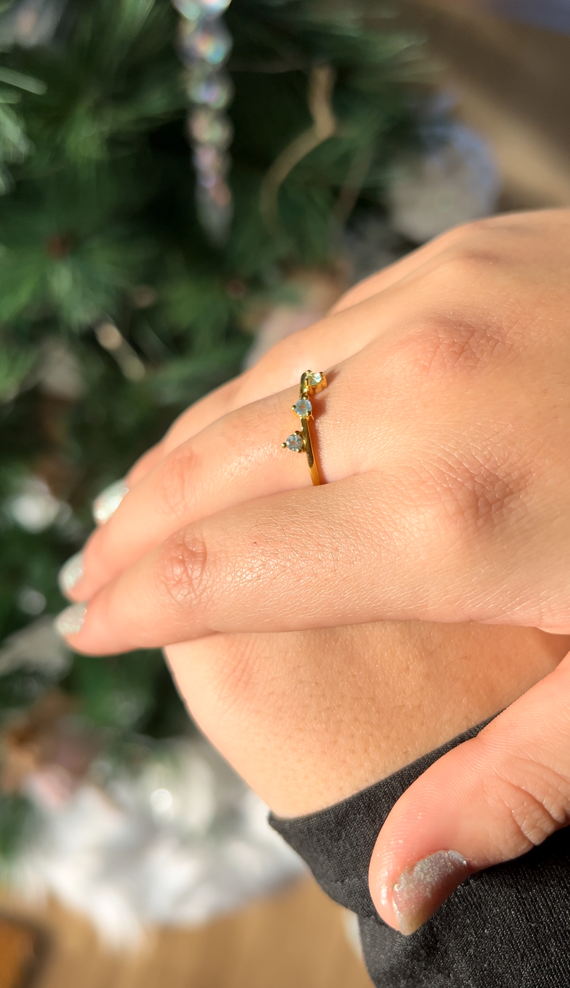 ANILLO DE PLATA CON TOPACIO AZUL - Imagen 2
