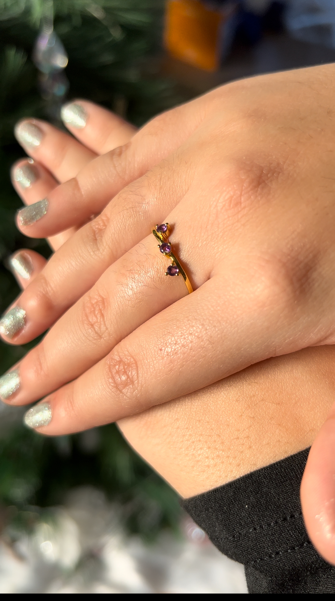 ANILLO DE PLATA CON AMATISTA - Imagen 2